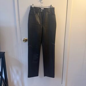Wilfred Black Leather Pants